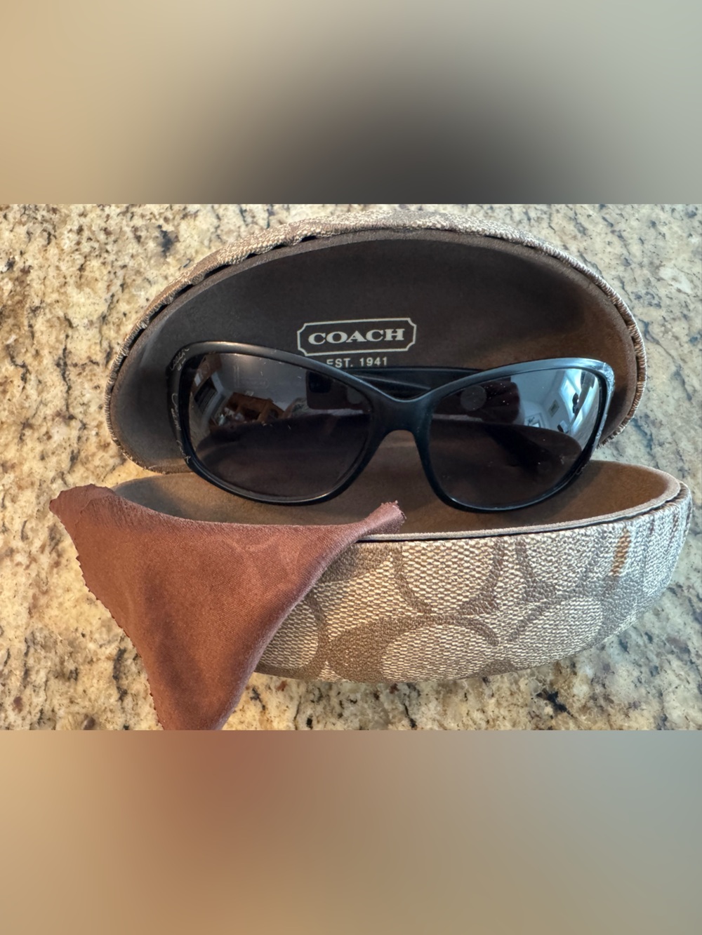 Coach Women's Black Sunglasses with Signature Case